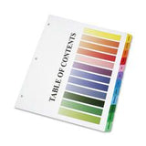 SKILCRAFT Binder Tabbed Index Sheet