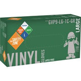Safety Zone Powder Free Green Vinyl Gloves