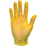 Safety Zone Powder Free Yellow Vinyl Gloves