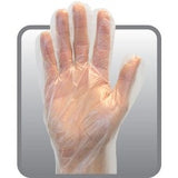 Safety Zone Clear Powder Free Polyethylene Gloves