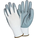 Safety Zone Gray/White Coated Knit Gloves