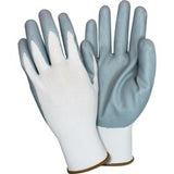 Safety Zone Gray/White Coated Knit Gloves