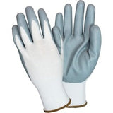 Safety Zone Gray/White Coated Knit Gloves