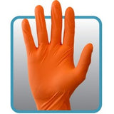 Safety Zone Powder Free Orange Nitrile Gloves