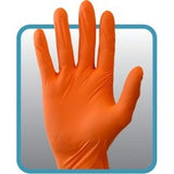 Safety Zone Powder Free Orange Nitrile Gloves