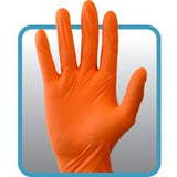 Safety Zone Powder Free Orange Nitrile Gloves
