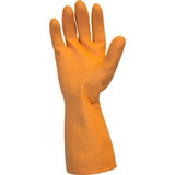 Safety Zone Orange Neoprene Latex Blend Flock Lined Latex Gloves
