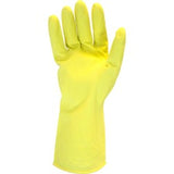Safety Zone Yellow Flock Lined Latex Gloves