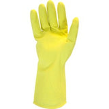 Safety Zone Yellow Flock Lined Latex Gloves