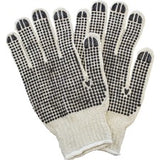 Safety Zone Cotton Polyester String Knit with 2 Sided PVC Dotted Grip