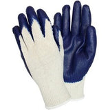 Safety Zone Blue/Natural Coated Knit Gloves