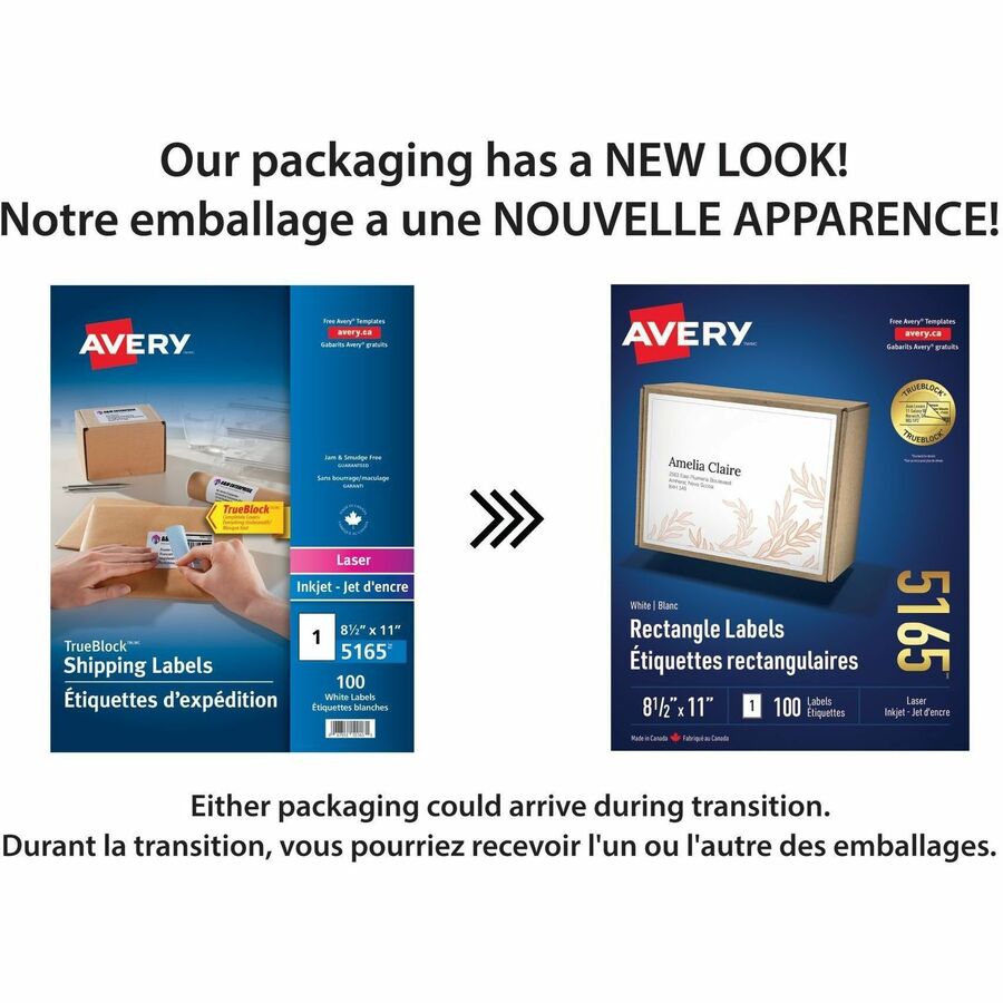 Avery® White Rectangle Labels