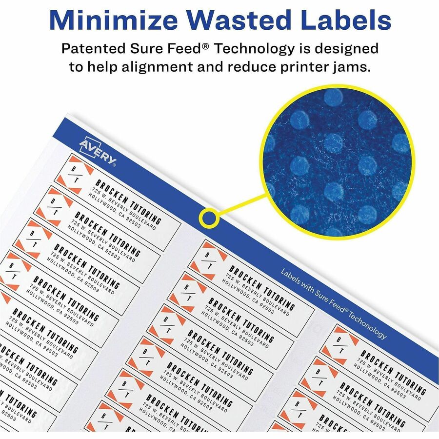Avery® Easy Peel Return Address Labels, 1/2"x1-3/4" 2,000 Labels (8167)