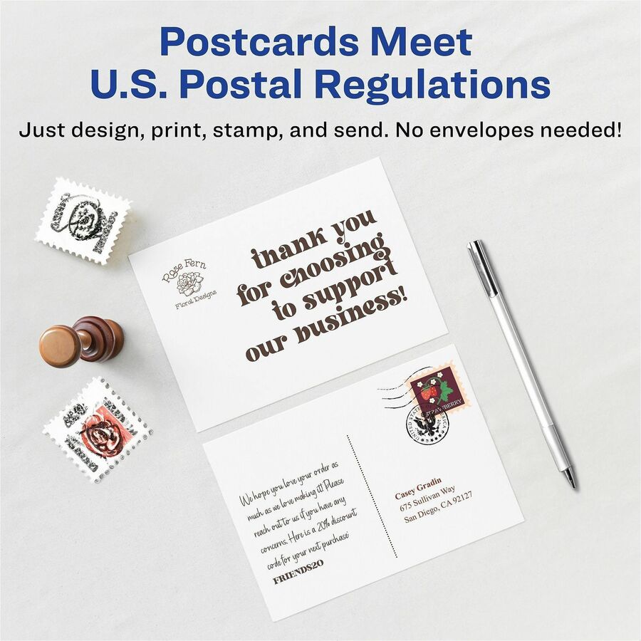 Avery® Sure Feed Postcards