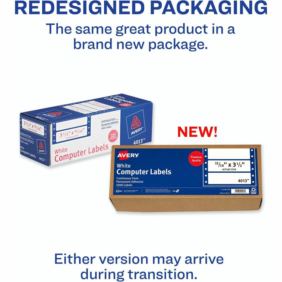 Avery® Continuous Form Computer Labels