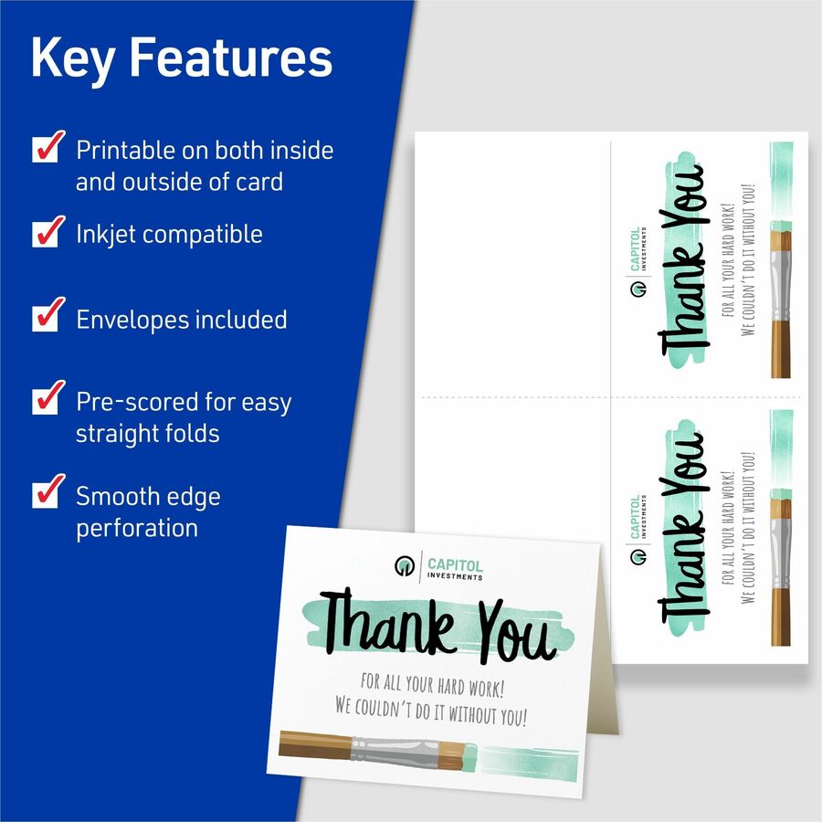 Avery® Note Cards & Envelopes, 4.25" x 5.5" , Matte, 60ct (8315)
