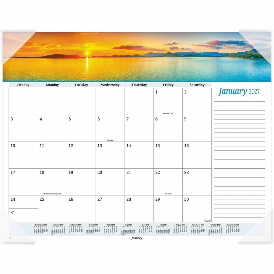 At-A-Glance Panoramic Seascape Desk Pad