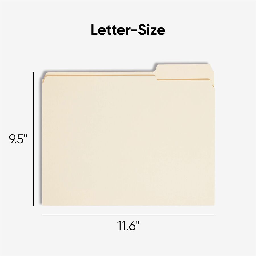 Smead 1/3 Tab Cut Letter Recycled Top Tab File Folder