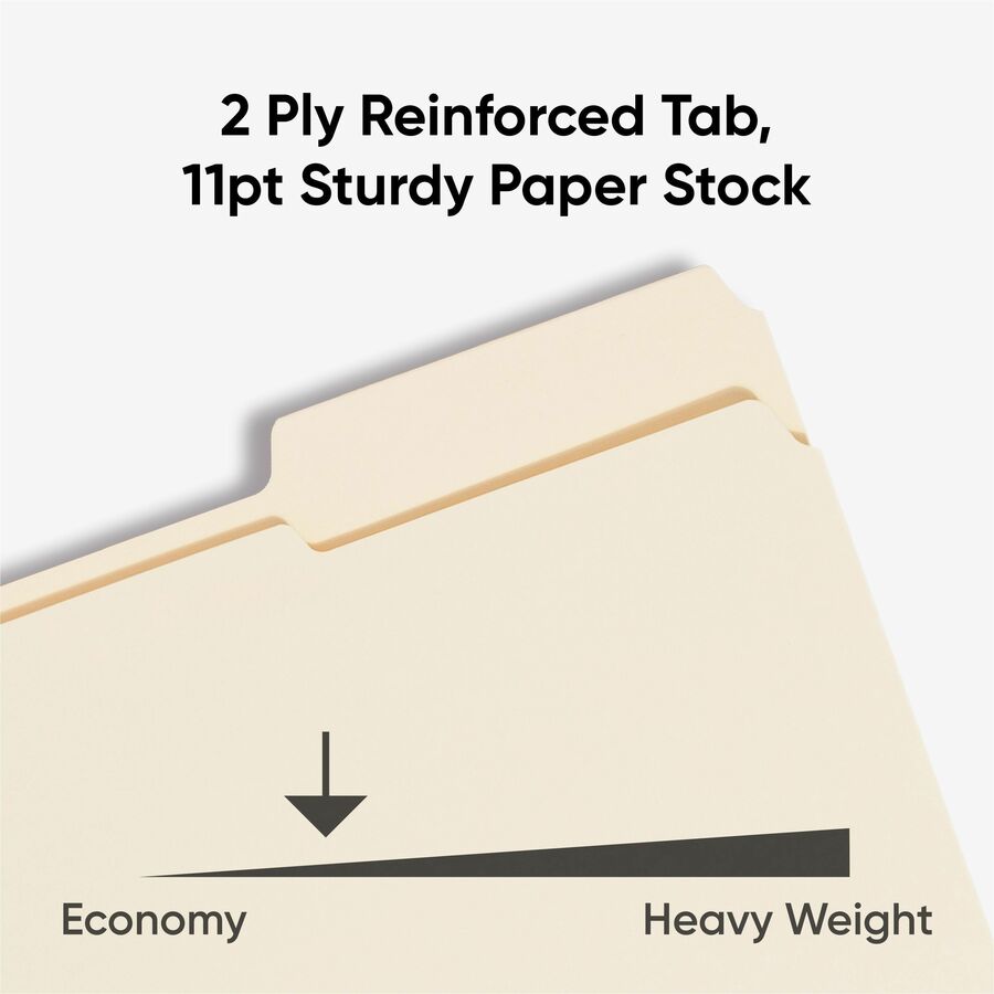 Smead 1/3 Tab Cut Letter Recycled Top Tab File Folder