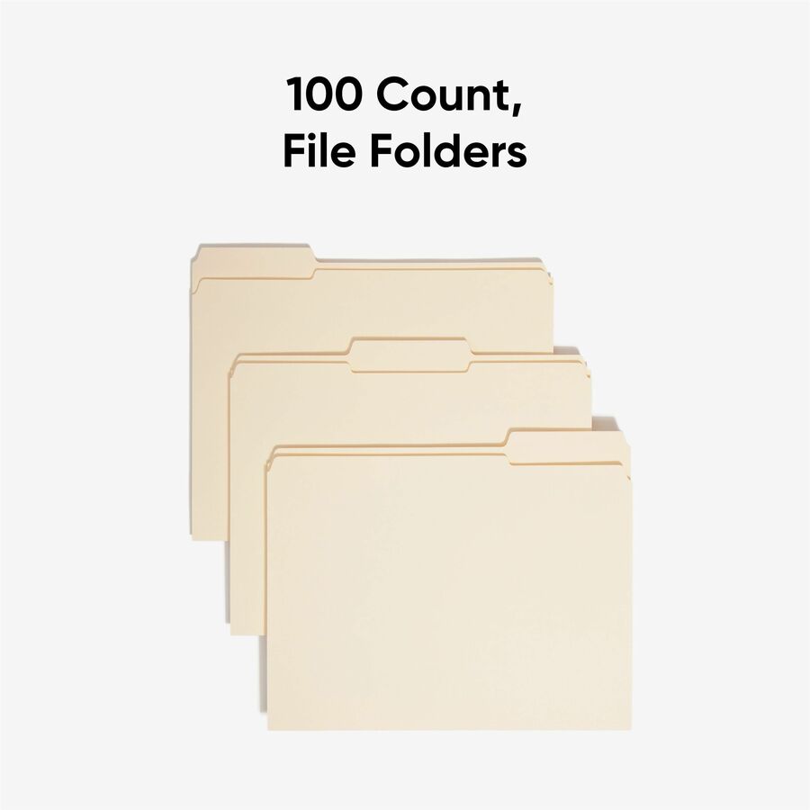 Smead 1/3 Tab Cut Letter Recycled Top Tab File Folder