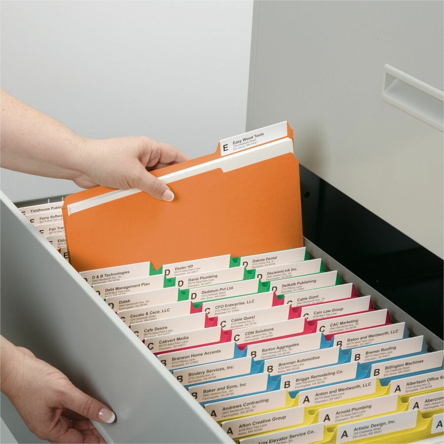 Smead Colored 1/3 Tab Cut Letter Recycled Top Tab File Folder