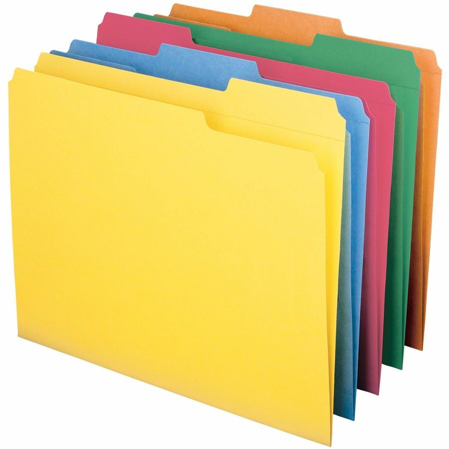 Smead Colored 1/3 Tab Cut Letter Recycled Top Tab File Folder