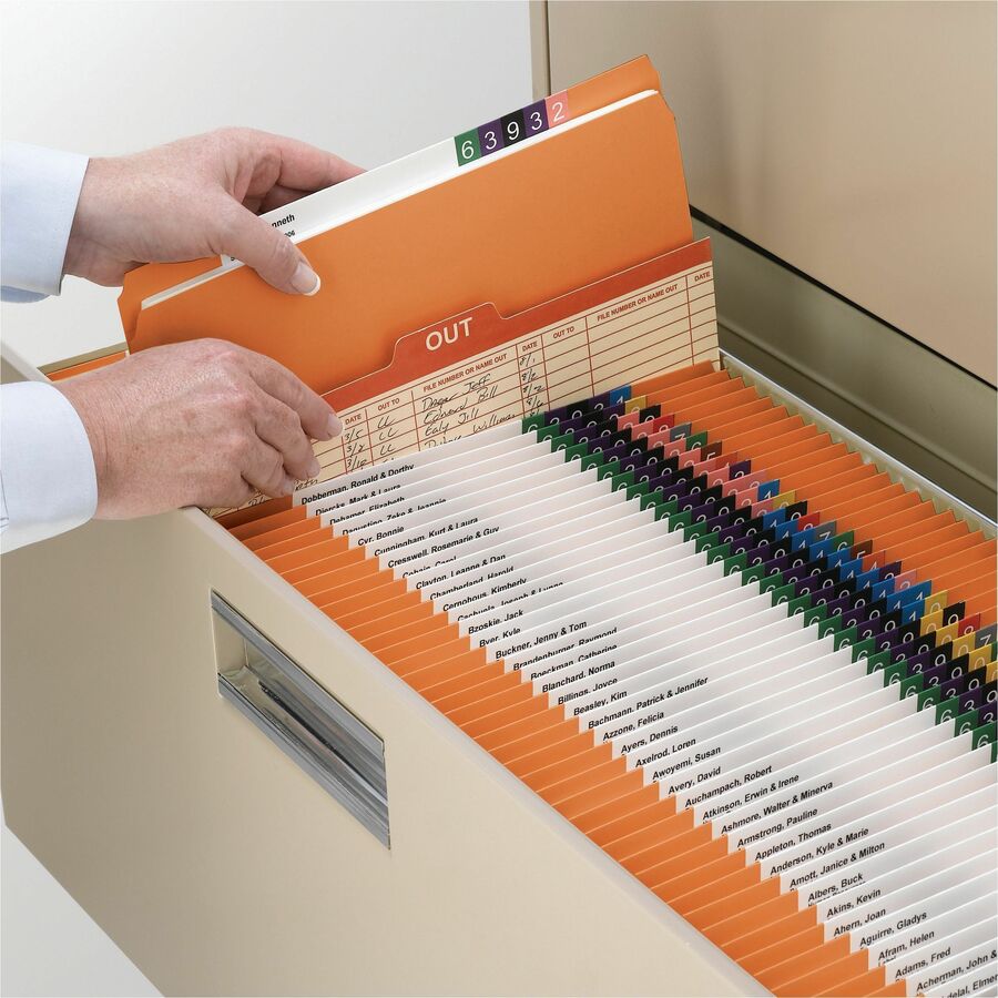 Smead Colored Straight Tab Cut Letter Recycled Top Tab File Folder