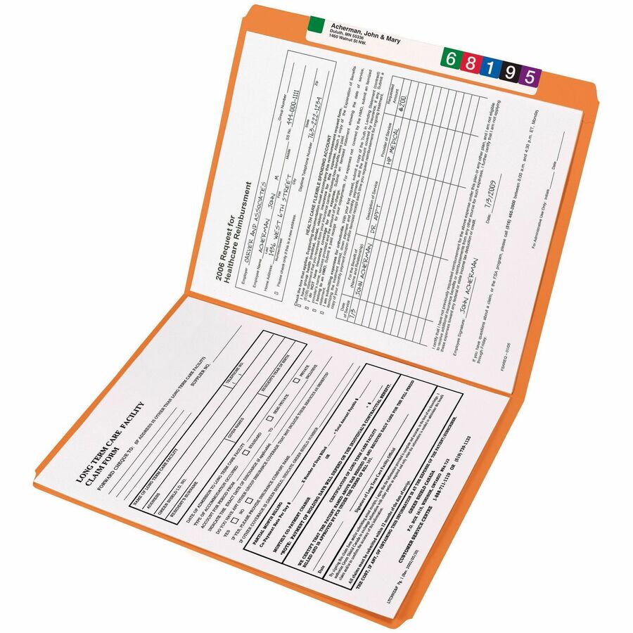 Smead Colored Straight Tab Cut Letter Recycled Top Tab File Folder