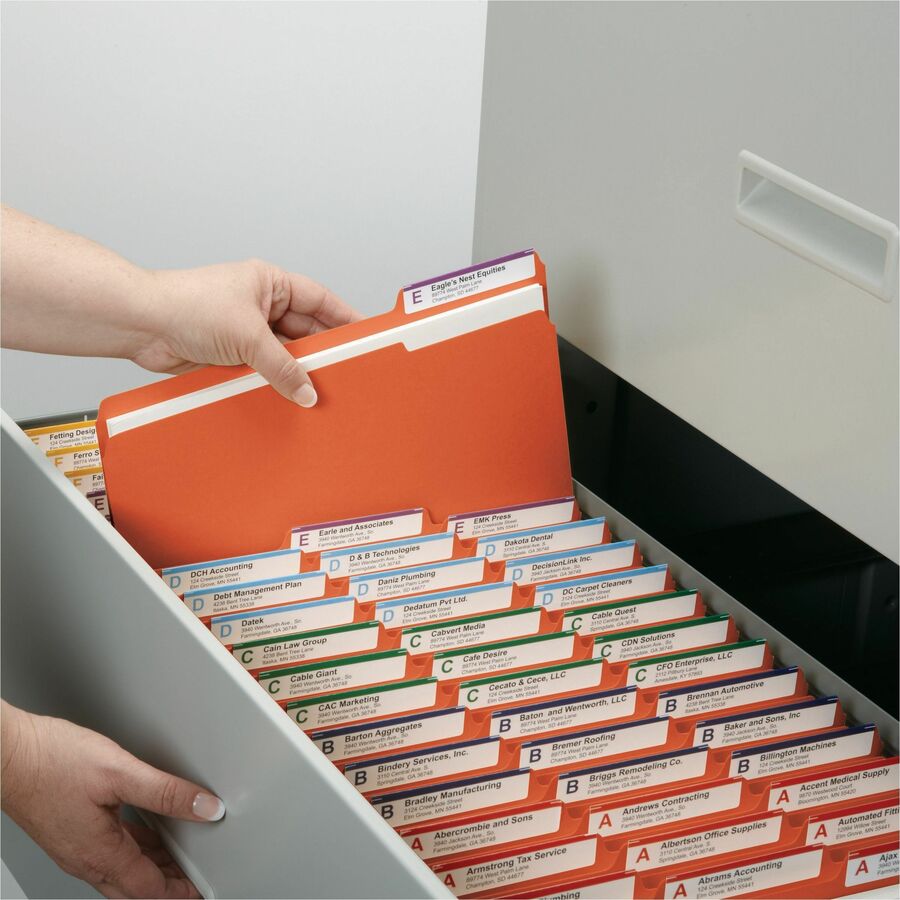 Smead Colored 1/3 Tab Cut Letter Recycled Top Tab File Folder