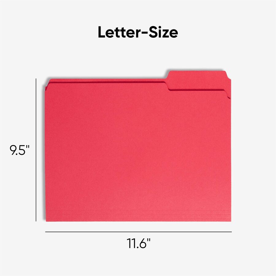 Smead 1/3 Tab Cut Letter Recycled Top Tab File Folder