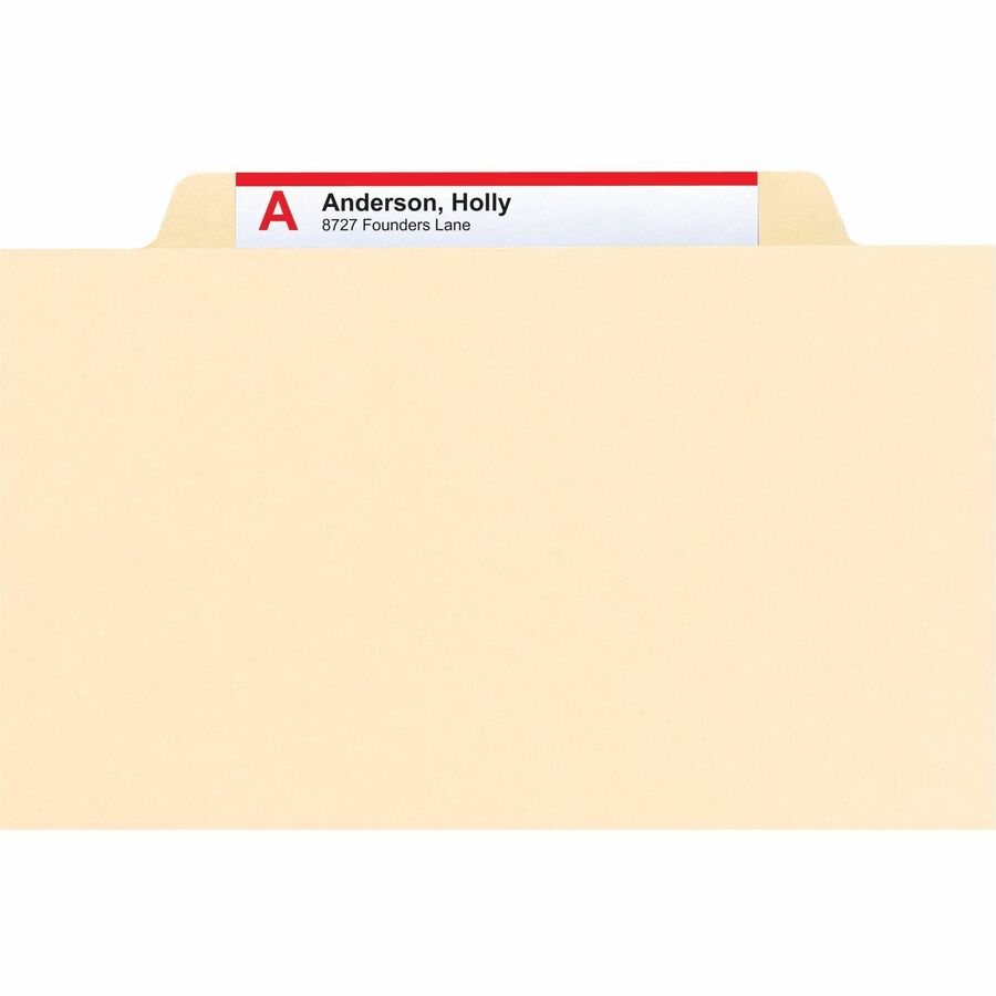 Smead 2/5 Tab Cut Letter Recycled Classification Folder