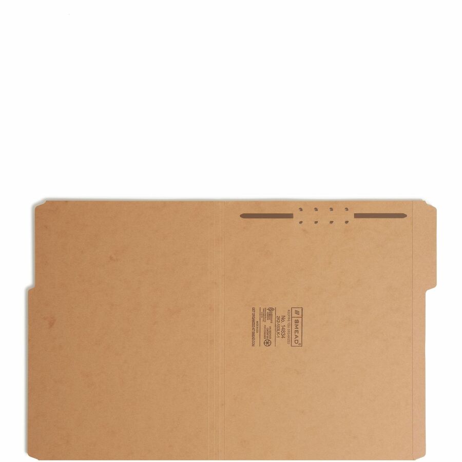 Smead Straight Tab Cut Letter Recycled Fastener Folder