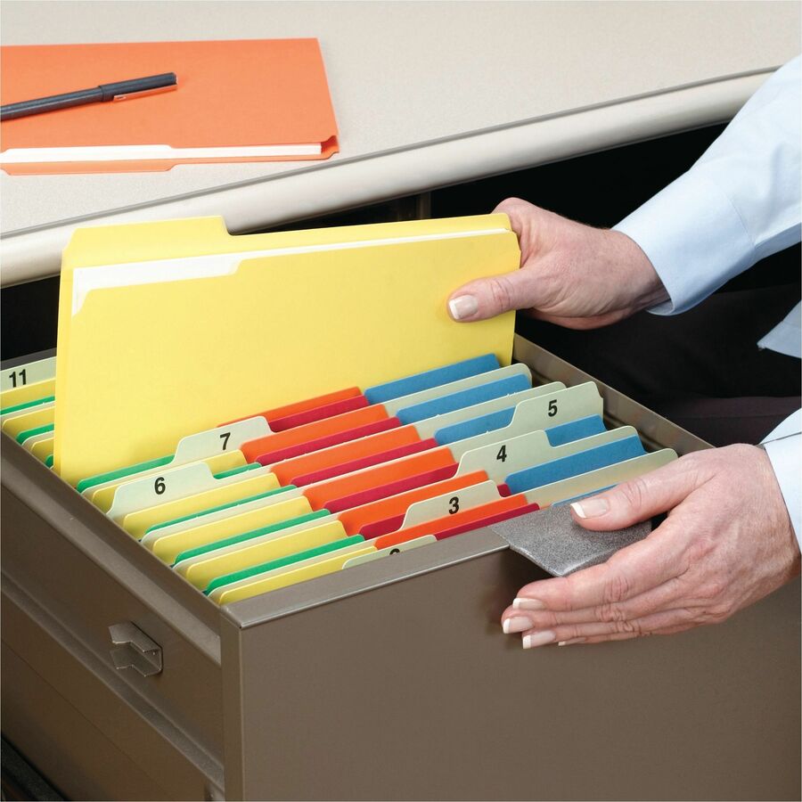Smead Colored 1/3 Tab Cut Legal Recycled Top Tab File Folder