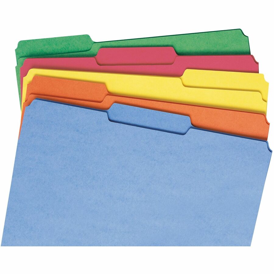 Smead Colored 1/3 Tab Cut Legal Recycled Top Tab File Folder