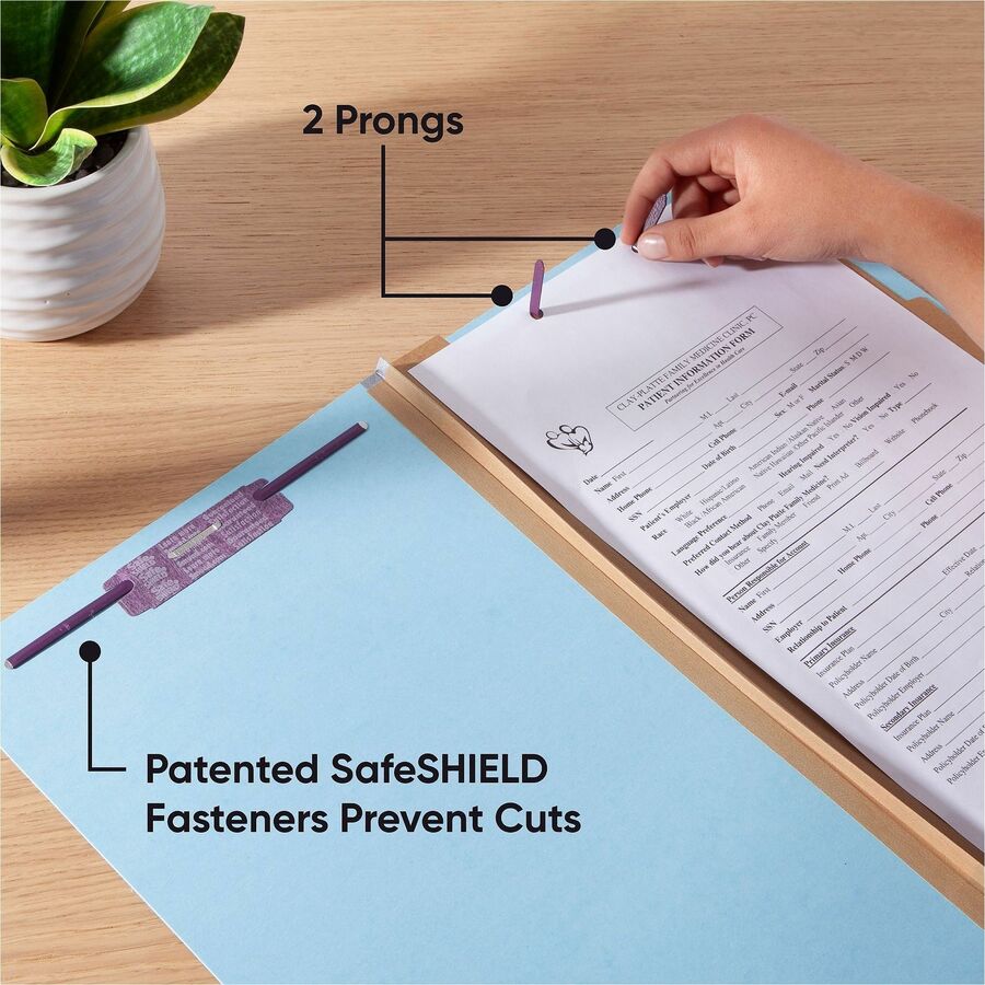 Smead SafeSHIELD 2/5 Tab Cut Legal Recycled Classification Folder