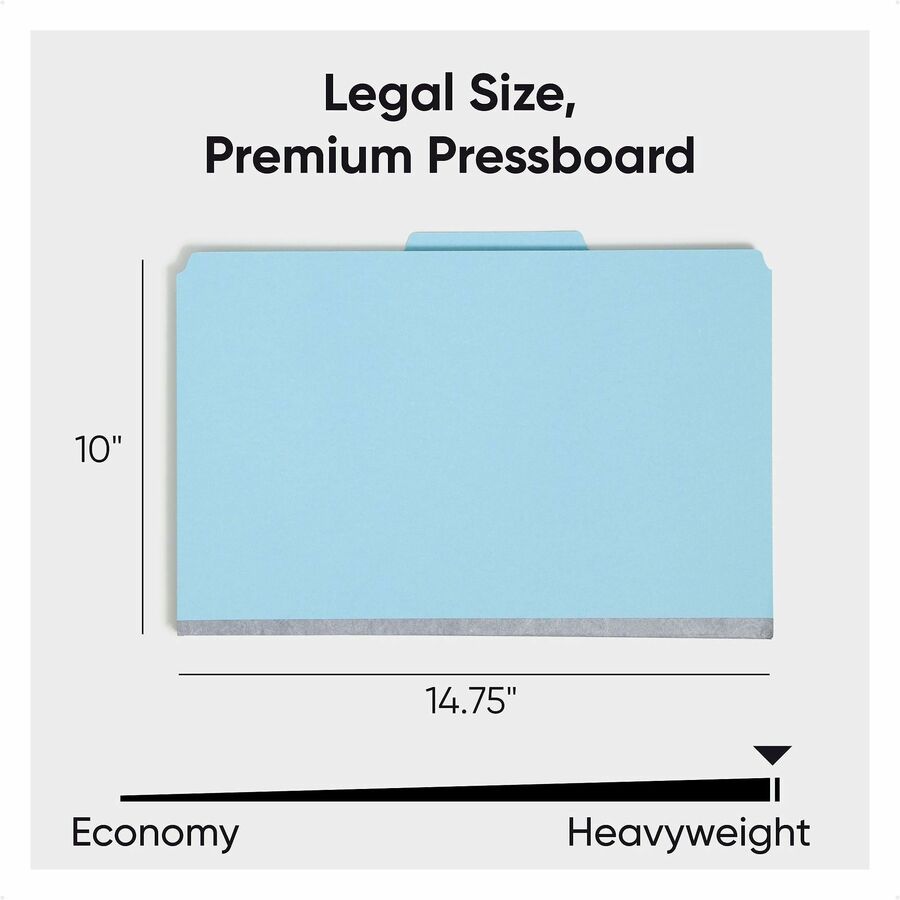 Smead SafeSHIELD 2/5 Tab Cut Legal Recycled Classification Folder