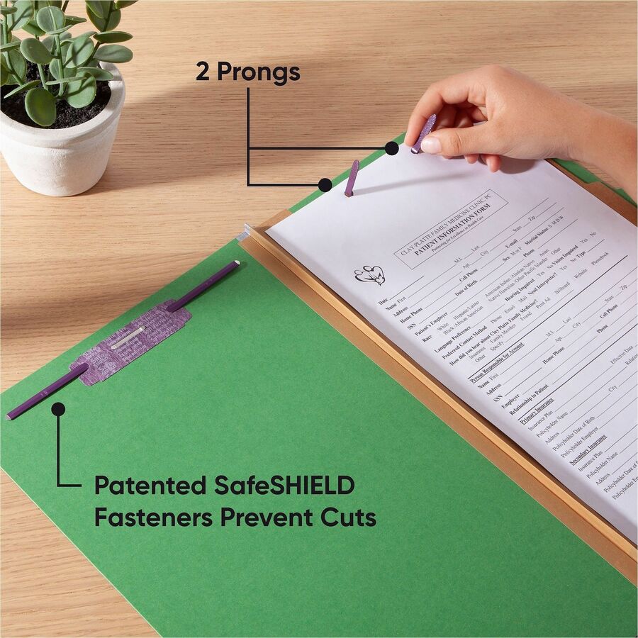 Smead SafeSHIELD 2/5 Tab Cut Legal Recycled Classification Folder