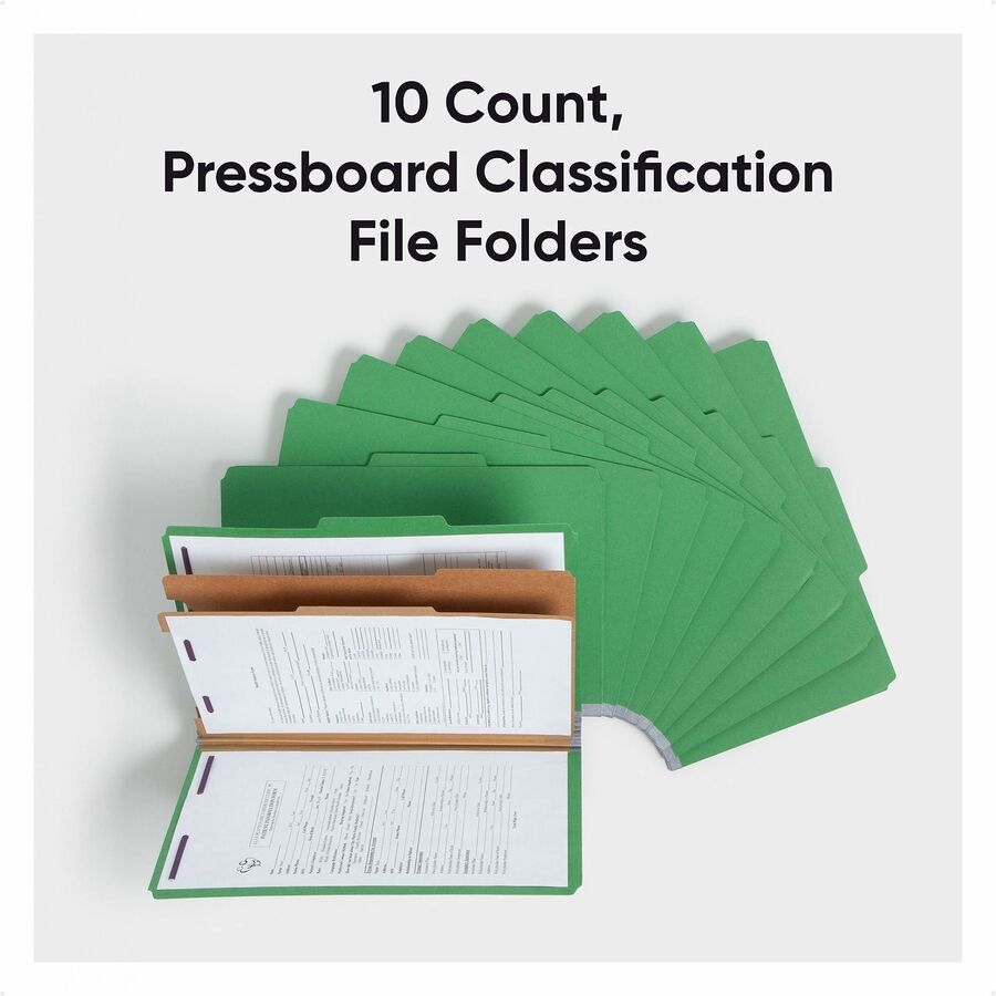 Smead SafeSHIELD 2/5 Tab Cut Legal Recycled Classification Folder