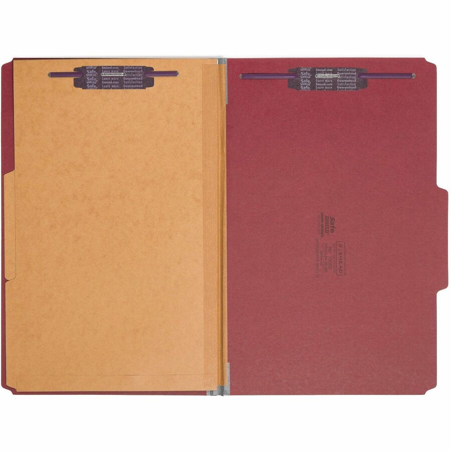 Smead SafeSHIELD 2/5 Tab Cut Legal Recycled Classification Folder