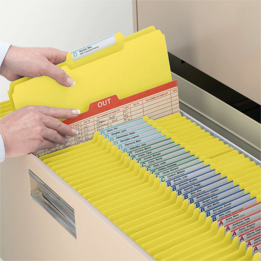 Smead Colored 1/3 Tab Cut Letter Recycled Top Tab File Folder