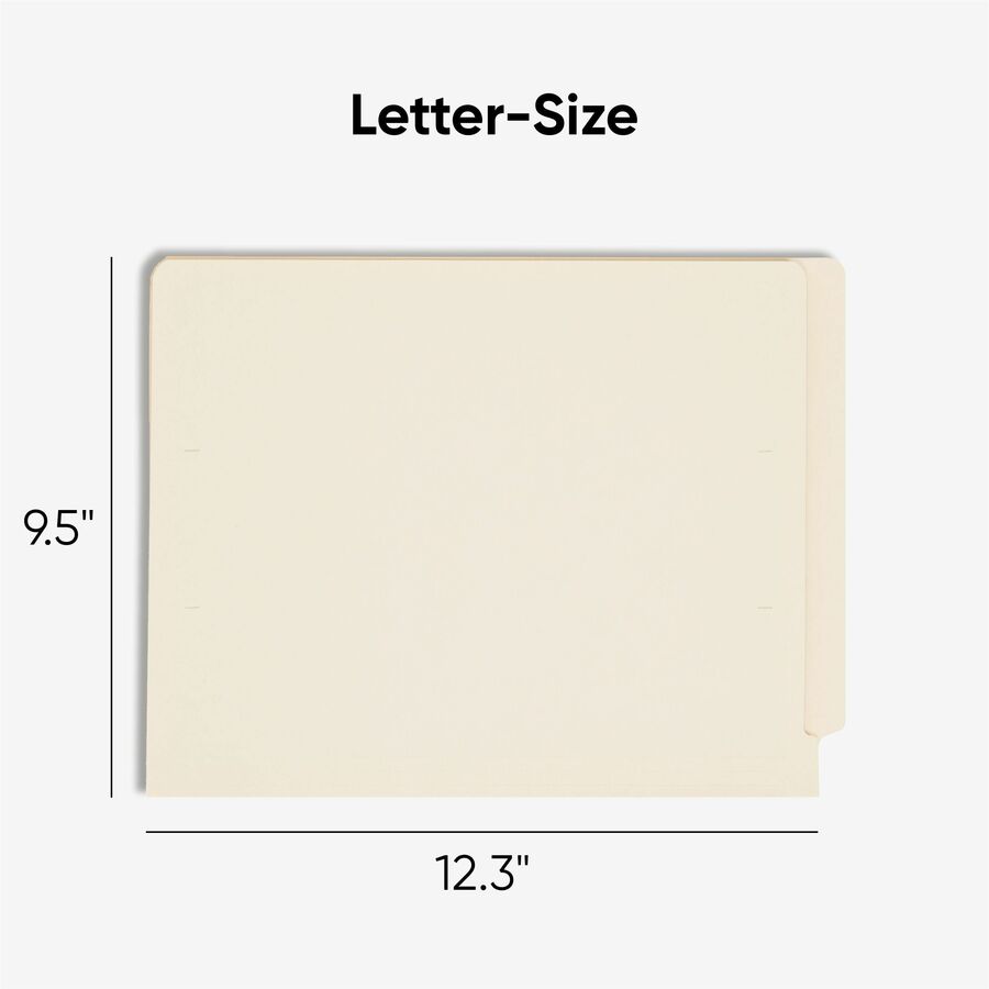 Smead Shelf-Master Straight Tab Cut Letter Recycled End Tab File Folder