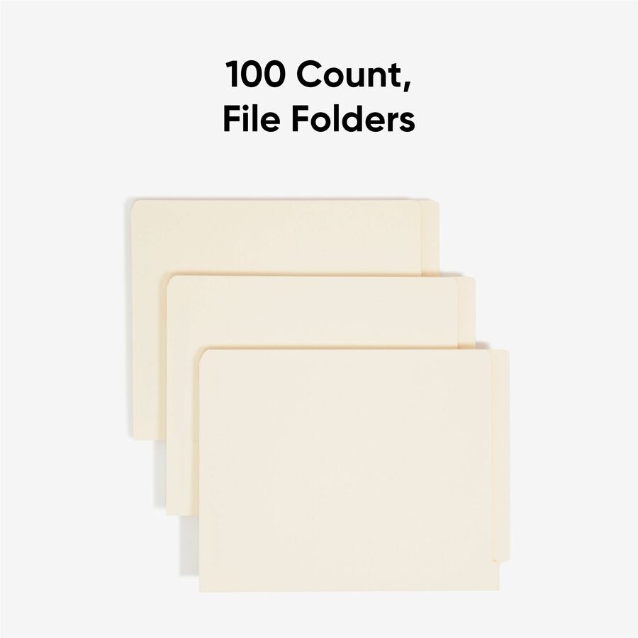 Smead Shelf-Master Straight Tab Cut Letter Recycled End Tab File Folder