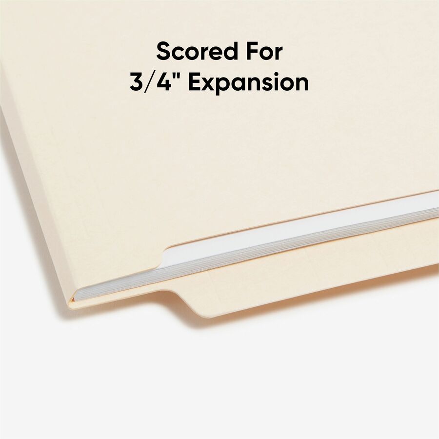 Smead Shelf-Master Straight Tab Cut Letter Recycled End Tab File Folder