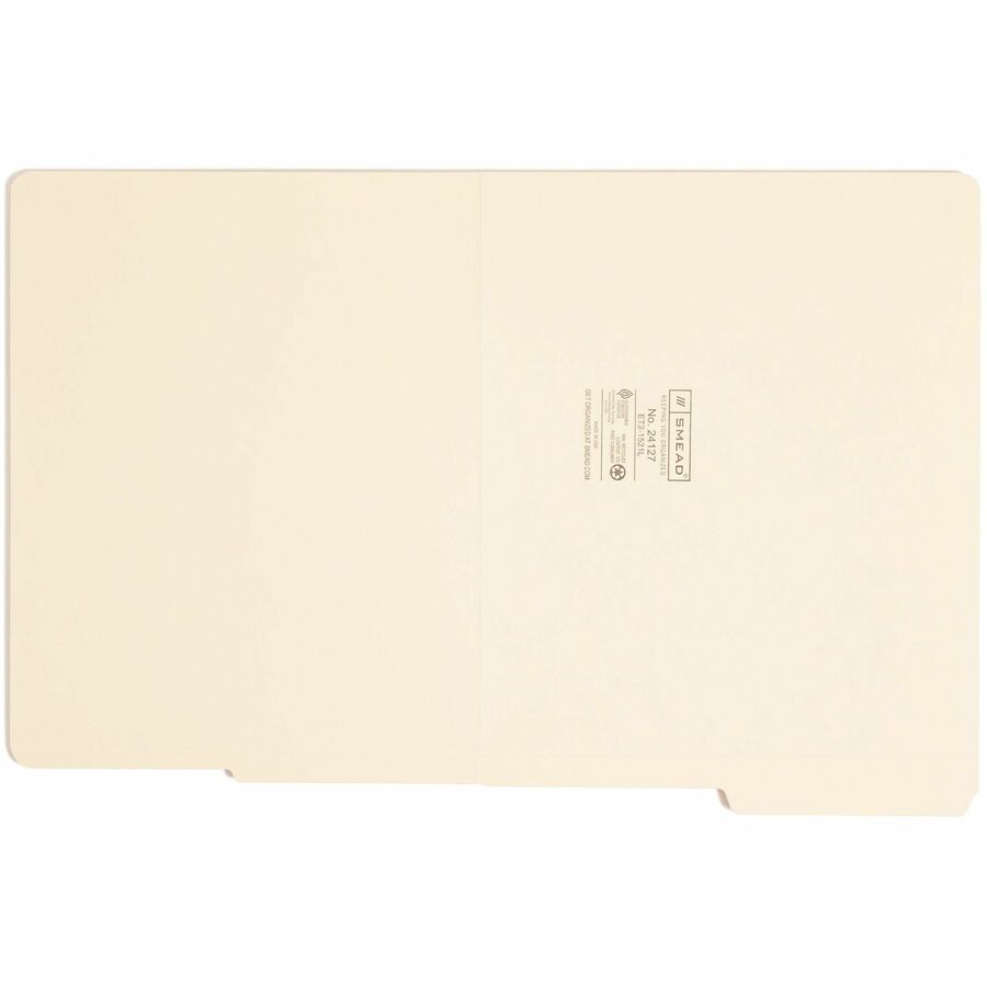 Smead Shelf-Master 1/2 Tab Cut Letter Recycled End Tab File Folder