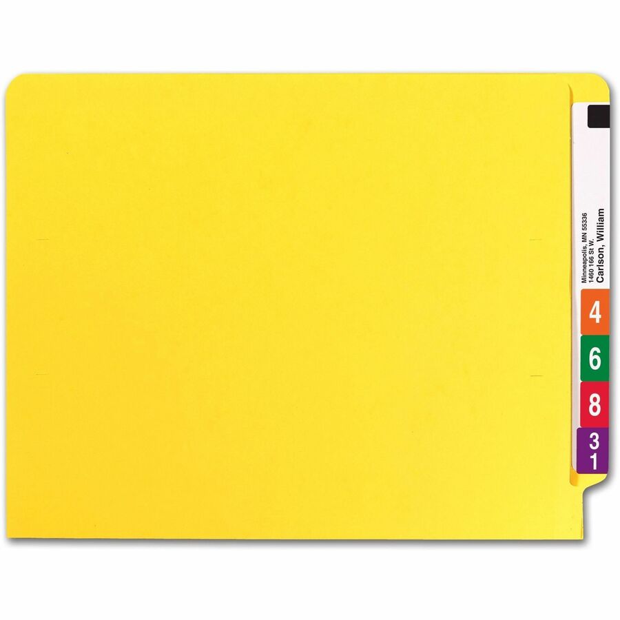 Smead Colored Straight Tab Cut Letter Recycled End Tab File Folder