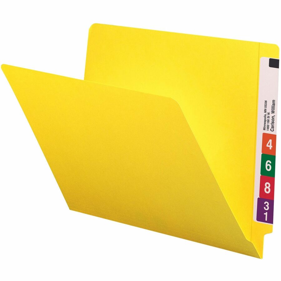 Smead Colored Straight Tab Cut Letter Recycled End Tab File Folder
