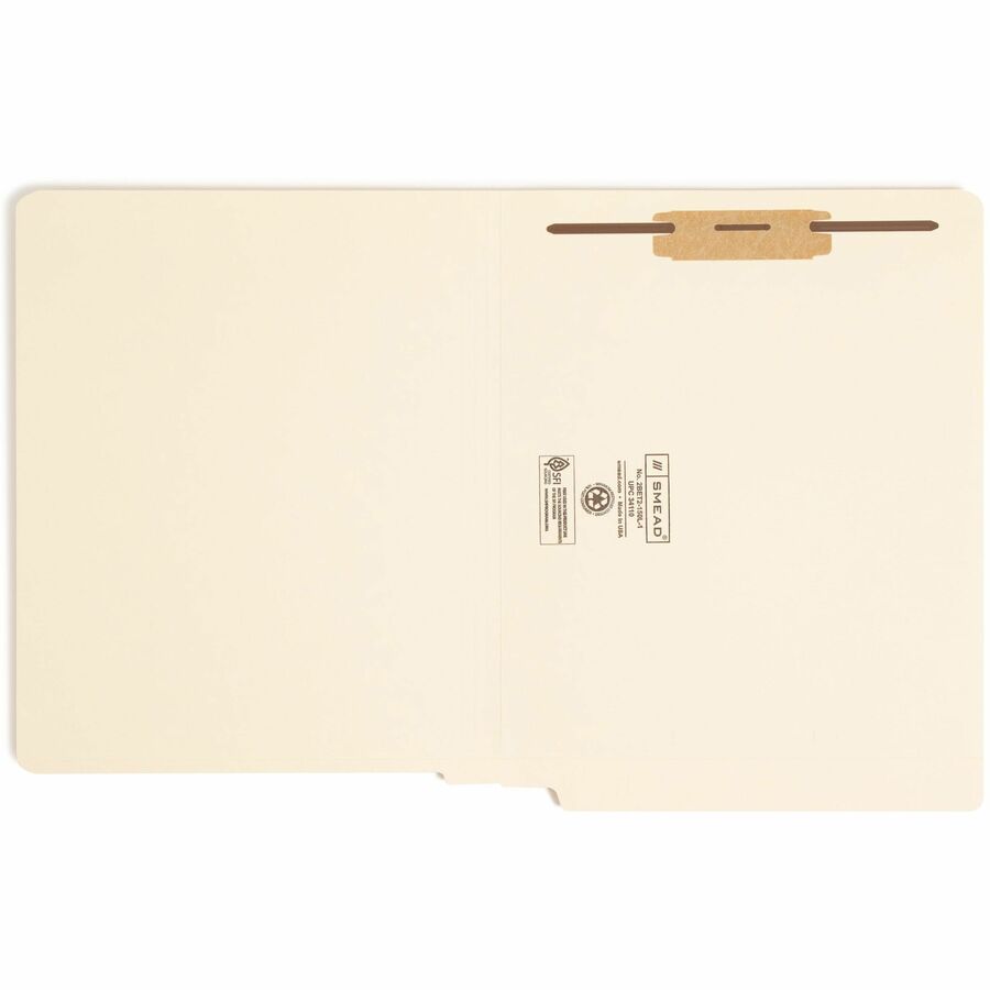 Smead Straight Tab Cut Letter Recycled Fastener Folder