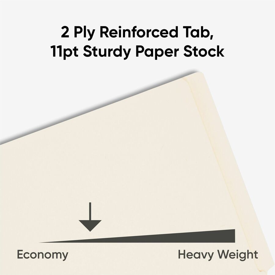 Smead Straight Tab Cut Letter Recycled Fastener Folder