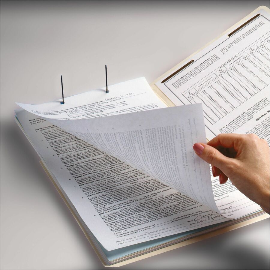 Smead Straight Tab Cut Letter Recycled Fastener Folder