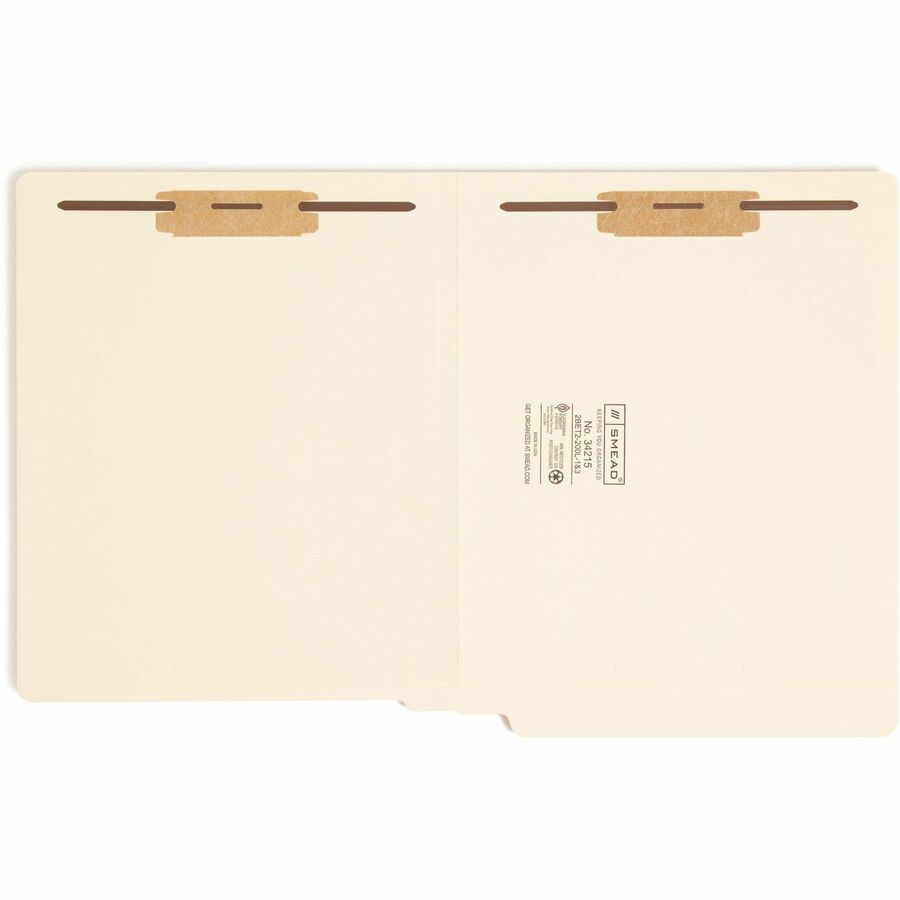 Smead Straight Tab Cut Letter Recycled Fastener Folder